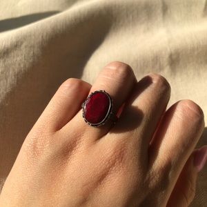 Sterling Silver Ruby Ring